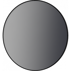 zrkadlo THIN kruhové LED v čiernom rámiku D800